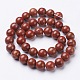 Jaspe rouge naturel ronde perles brins GSR10mmC011-3
