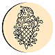 Cabeza de sello de latón con sello de cera AJEW-WH0209-219-2