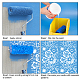 OLYCRAFT 2Styles 190mm Patterned Paint Roller Decorative Rubber Roller Textured Rubber Rollers Wall Texture Stencil Brush for Furniture Wall Ceiling Cabinetry -Royal Blue DRAW-OC0001-01-4