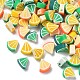 100 pièces 4 couleurs perles d'argile polymère faites à la main en forme d'orange CLAY-CJ0001-63-1