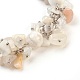 Bracelets en pierre de lune blanche naturelle BJEW-JB03810-2