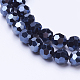 Electroplate Glass Beads Strand EGLA-J042-4mm-F01-1