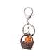 Flower Basket Kitten Opaque Resin Keychains KEYC-JKC00460-3