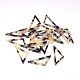 セルロースアセテート（樹脂）ペンダント  三角形  アンティークホワイト  39x17x2.5mm  穴：1mm X-KY-S130-A304-1