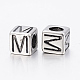 304 Stainless Steel Large Hole Letter European Beads STAS-H428-01AS-M-2