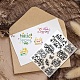 CRASPIRE Hello Spring Clear Rubber Stamp Butterfly Flowers Vintage Transparent Silicone Seals Stamp for Journaling Card Making DIY Scrapbooking Handmade Photo Album Notebook Decor DIY-WH0439-0117-5