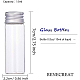 Benecreat 20шт 15 мл прозрачные стеклянные бутылки бутылка для конфет с алюминиевой завинчивающейся крышкой пустые банки для образцов флаконы для образцов для специй AJEW-BC0005-37-15ml-2