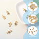 Fashewelry 16 шт. 8 стильные латунные микро-паве смешанные цвета кубический цирконий подвески ZIRC-FW0001-03-4