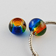 Spray Painted Glass Beads DGLA-R016-04-1