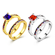 Fashion Brass Cubic Zirconia Rings RJEW-BB20711-G-7-1
