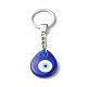 Teardrop with Evil Eye Lampwork Keychain KEYC-JKC00258-4
