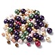 Cuentas redondas de perlas de vidrio teñidas ecológicas HY-X0006-4