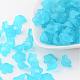 Chunky Sky Blue Transparent Frosted Flower Acrylic Beads X-PL560-6-1