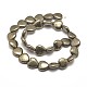 Heart Natural Pyrite Beads Strands G-I126-20-14x14mm-2
