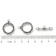 Тибетский стиль кольцо тумблеры застежки X-LF1496Y-3