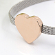 Valentines Gift for Girlfriend Women 304 Stainless Steel Mesh Bracelets X-BJEW-J038-47RG-2