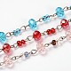 Perles de verre rondelles chaînes pour colliers fabrication de bracelets AJEW-JB00115-1