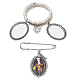 Conjunto de joyas con ramo de novia de perlas de imitación superfindings BJEW-FH0001-01B-1