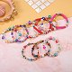 Flower Fruit Theme Beads Stretch Bracelets Set BJEW-SW00013-5