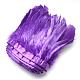 ファッションガチョウの羽フェザー布地連売り服飾材料パーツ  暗紫色  100~180x38~62mm  約2 M /袋 FIND-Q040-05N-2