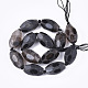 Pastèque noire perles de verre en pierre brins G-T118-29-2