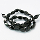 Natural Black Onyx Beads Strands G-E039-FT-20x11mm-2