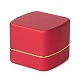 Boîtes à bagues à bijoux carrées en plastique OBOX-F005-01B-1
