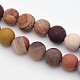 Frosted Round Synthetic Mookaite Beads Strands G-E302-101-6mm-1
