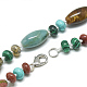 Colliers de perles de pierres précieuses naturelles et synthétiques NJEW-S388-28-2