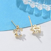 Серьги-гвоздики из латуни EJEW-Q014-15G
