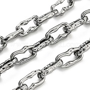Alloy Twist Oval Link Chains LCHA-K001-04P