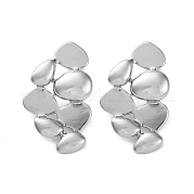 Серьги-гвоздики из нержавеющей стали 304 EJEW-K295-15P