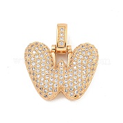 Латунные микропаве прозрачные подвески с фианитом KK-B099-01G-W