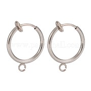 Серьги-клипсы из хирургической нержавеющей стали 316 STAS-S101-15mm-01P