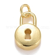 Подвески из латуни с покрытием из настоящего 18-каратного золота KK-E275-05G