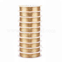 Round Copper Wire for Jewelry Making, Light Gold, 28 Gauge, 0.3mm, about  3608.92 Feet(1100m)/roll