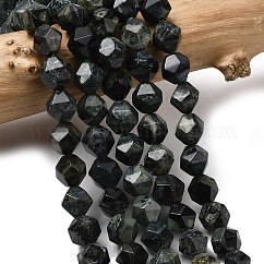 Cuentas de jaspe kambaba natural, cuentas redondas con corte de estrella, facetados, 7~8x7~8x7~8mm, agujero: 1 mm, aproximamente 46~47 pcs / cadena, 14.72''~15'' (37.4~38.1 cm)