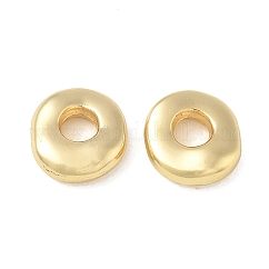 Perles européennes en laiton, Perles avec un grand trou   , anneau rond, sans cadmium et sans plomb, Plaqué longue durée, or, 11.5x11x4mm, Trou: 4mm