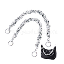Manici per borsa a catena con anello intrecciato in lega di zinco&nbsp;FIND-WH0436-47P