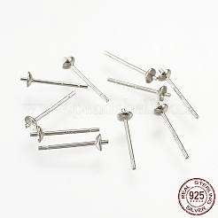 925 Ohrstecker aus rhodiniertem Sterlingsilber&nbsp;STER-K037-007A