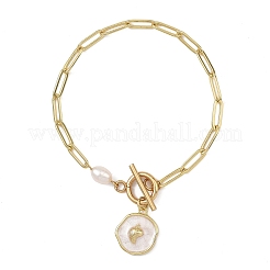 Braccialetti con ciondoli in ottone smaltato a tema oceanico&nbsp;BJEW-JB13879