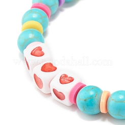 Coeur acrylique perles européennes&nbsp;BJEW-JB07496-02