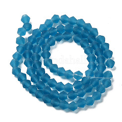Imitar hebras de cuentas de vidrio esmerilado de vidrio austriaco&nbsp;GLAA-F029-TM3mm-B01