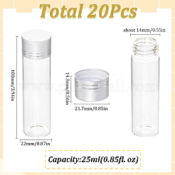 20 Stück durchsichtige Glasflaschen mit Perlenbehältern&nbsp;CON-SC0001-15A-05