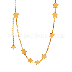 304 Edelstahl Stern Gliederkette Halsketten für Damen&nbsp;WGCD6F9-01