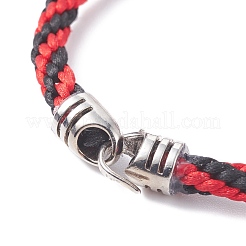 Bracelet triple cordon tressé fait main en perles de chalumeau pour femme&nbsp;BJEW-JB07598