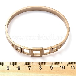 Ionenplattierung (IP) 304 Edelstahl-Armreifen mit Scharnier für Frauen&nbsp;BJEW-A011-17RG