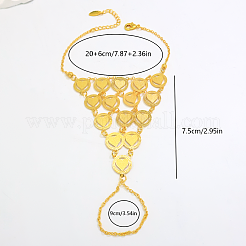 Pulseras de eslabones de latón en capas para mujer&nbsp;GT6383-3