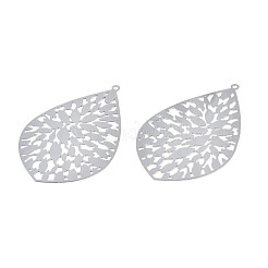 Pendentifs en filigrane en acier inoxydable 201 anti-ternissement&nbsp;X-STAS-S118-050