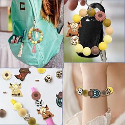 50 kit de perles d'espacement en silicone et en laiton avec strass&nbsp;DIY-FS0010-51